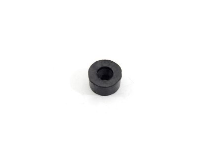 Černý gumový válcový doraz s dírou pro šroub FLOMA - průměr 2 cm x 1 cm