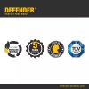 Černo-žlutý plastový kabelový most s víkem DEFENDER XXL - 70 x 69,6 x 8,7 cm