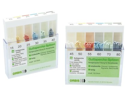 Guttaperčové čepy - 28 mm