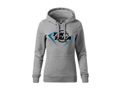 mikina damska seda FRONT cernomodre logo