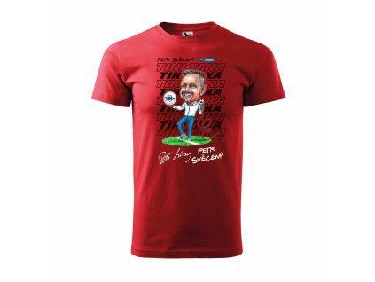 svěcený triko červená
