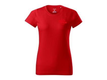 triko damske cervena FRONT BRICK cervena male logo orig