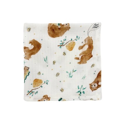 Mušelínová plenka 40x40 cm Méďa