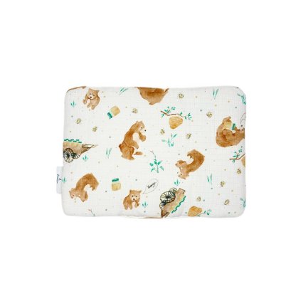 Plochý polštář z mušelínu Méďa