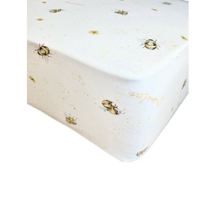 Bavlněné prostěradlo do kolébky a košíků 40x90 cm Čmeláčci