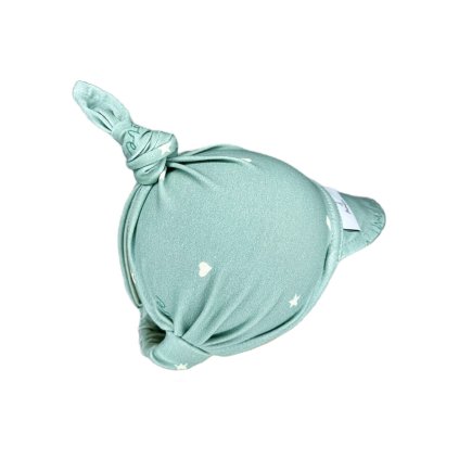 Bavlněný dětský šátek s kšiltem 6-18m. Aqua Basic
