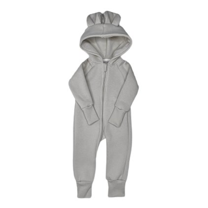 Dětský zateplený overal MEDVÍDEK 18-36m. Šedý