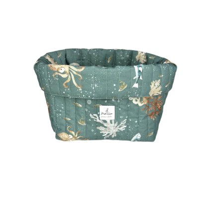 Velký prošívaný úložný organizér Oceán Blue