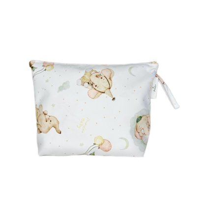 Velká nepromokavá taštička Mimilove Slůňata 32x25 cm