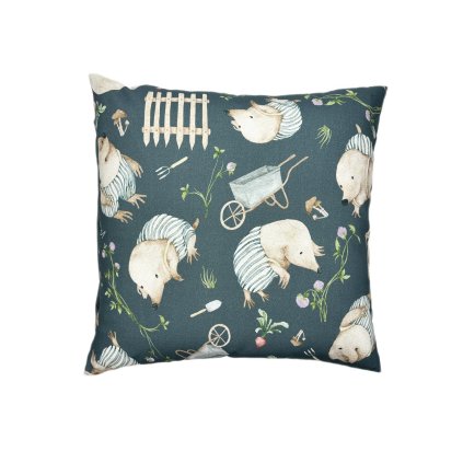 Náhradní oboustranný potah na polštářek 40x40 cm Krtek Black