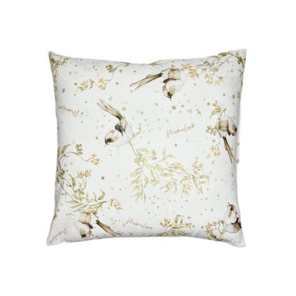 Náhradní oboustranný potah na polštářek 40x40 cm Golden Birds