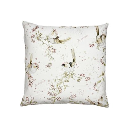 Náhradní oboustranný potah na polštářek 40x40 cm Golden Birds Rose