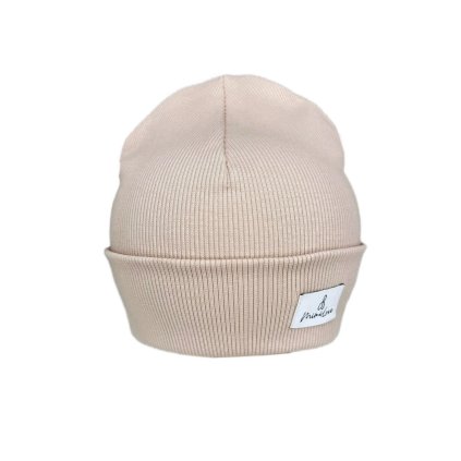 Přechodová čepice 0-6m. Světle béžová