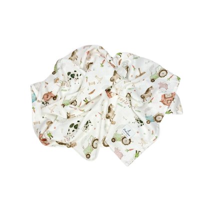 Mušelínová plenka 75x75 cm Farmář