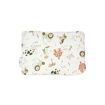 Plochý polštář z mušelínu Farmář