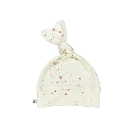 Kojenecká čepička srdíčko 0-3m. Confetti rose