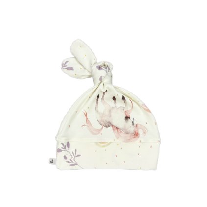 Kojenecká čepička srdíčko 3-6m. Jednorožci White