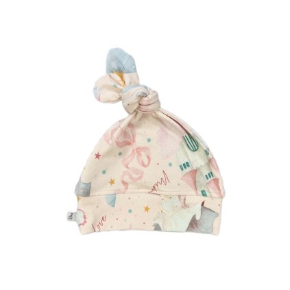 Kojenecká čepička srdíčko 3-6m. Princezna