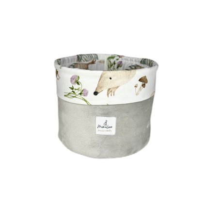 Malý kulatý úložný organizér Krtek White / světle šedý velvet