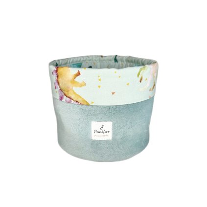 Velký kulatý úložný organizér Dino / mentol velvet