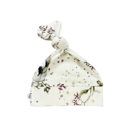 Kojenecká čepička srdíčko 0-3m. Golden Birds Rose