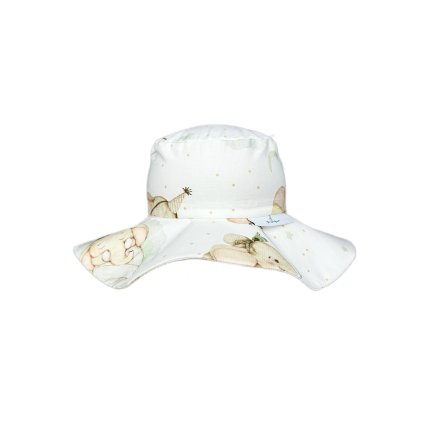 Bavlněný klobouček s MAŠLÍ vel. 0-1 rok Slůňata