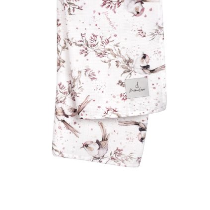 Mušelínová plenka 100x100 cm Golden birds rose