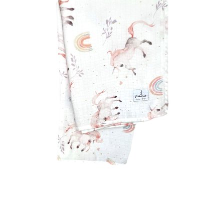 Mušelínová plenka 100x100 cm Jednorožci