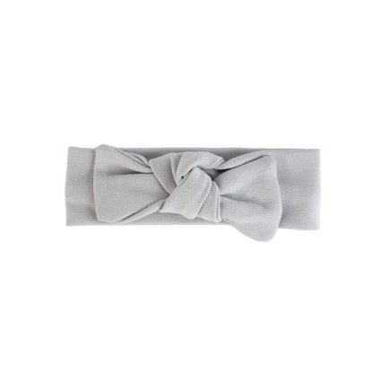Bavlněná čelenka s mašlí vel. 2-5 let Limited edition Šedá
