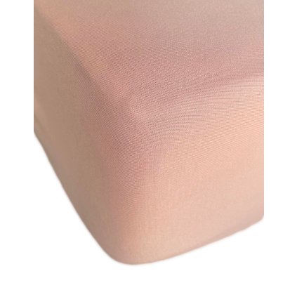 Bavlněné prostěradlo do kolébky a košíků 40x90 cm Pudrová růž