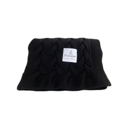 Merino - vzor copánky Černá