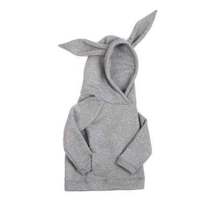 DĚTSKÁ MIKINA KRÁLÍČEK ŠEDÝ MELÍR