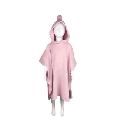 Dětské pončo s bambulkou Premium pro malé děti Růž