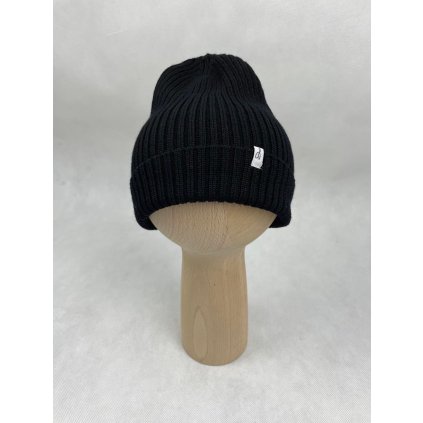 Čepice Merino pro větší děti a dospělé Černá