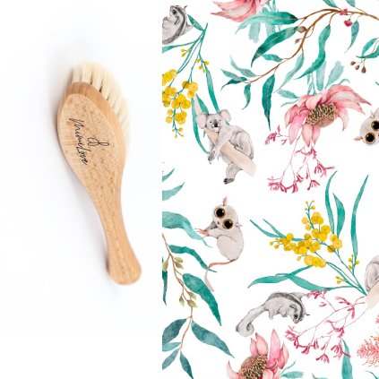 Kartáč na vlásky s praktickou plenkou Australian Summer Pink - měkký