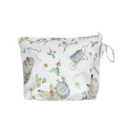 Velká nepromokavá taštička Mimilove Krtek White 32x25 cm