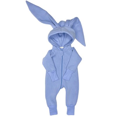 Dětský zateplený overal králíček 3-5 let Světle modrý