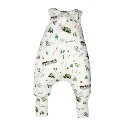 Spací pytel s nohavicemi 09-36m. Vláčky White