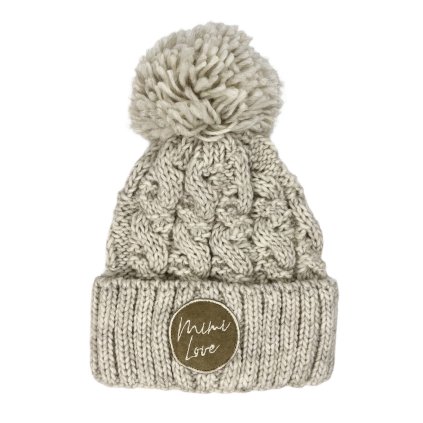 Zimní čepice LOGO vel. od 11 let až pro dospělé Béžová