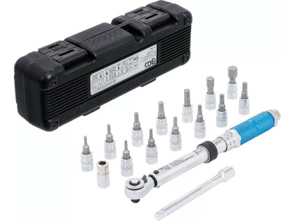 Sada momentových klíčů, 1/4", 3 - 24 Nm, 16 ks, BGS - B72088