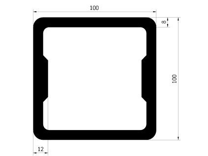profil 100 x 100 mm
