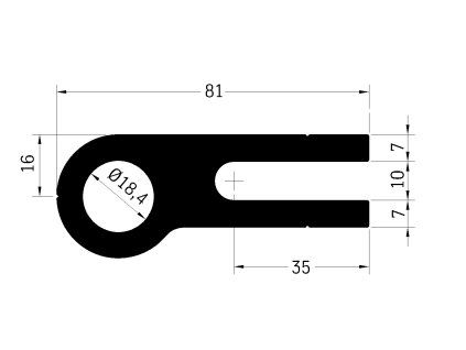 profil pantu s1 81 o 18 4 mm