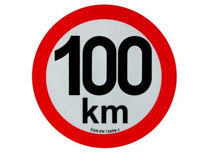 reflexni tabule rychlost 100 km o 200 mm samolepka csn en 12899 1