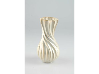 2110 keramicka vaza kremova pr 6cm v 19cm
