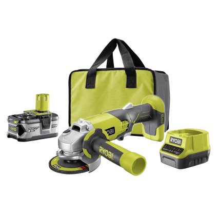 RYOBI Úhlová bruska AKU R18AG-140S (1x4 Ah)