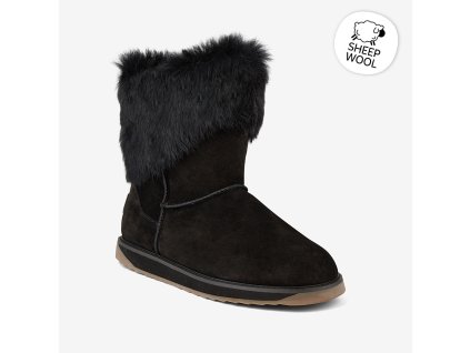 Dámske zimné topánky COQUI VALENKA middle Black fur