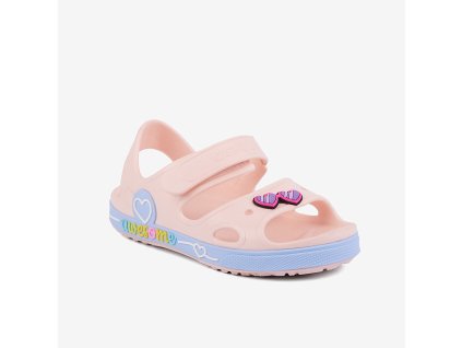 Detské sandále COQUI YOGI Candy Pink/Candy Blue Rainbow + Amulet