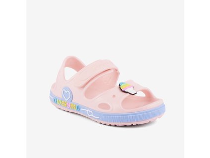 Detské sandále COQUI YOGI Candy Pink/Candy Blue Rainbow + Amulet