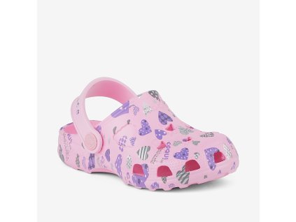 Detské clogsy COQUI LITTLE FROG Pink hearts