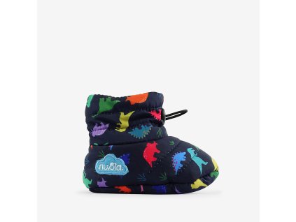 Detské papuče COQUI NUVOLA Baby Printed Dino Dark Navy M